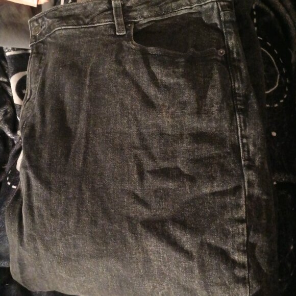 Old Navy High Rise O.G Straight Secret Slim Pockets Jeans Black Size 24 - Picture 2 of 8